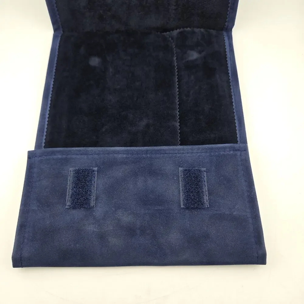Konstantino Jewelry Pouch Dust Bag Lot of 4 Suede Envelope Case Blue
